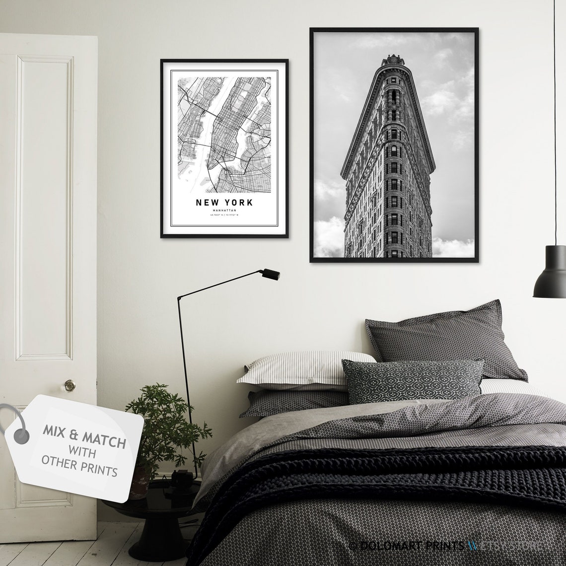 New York Map Print Printable Wall Art NYC Map Manhattan Map | Etsy