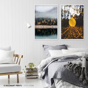 Neblige Wald Landschaft Print Set, Minimal Natur Fotografie (Digitaler Download) Bild 3