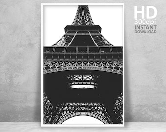 Paris Wall Art, Eiffel Tower Print, Paris Black and White Poster, Paris Home Decor, Paris Wall Decor, Eiffel Tower Decor, Eiffel Tower Photo