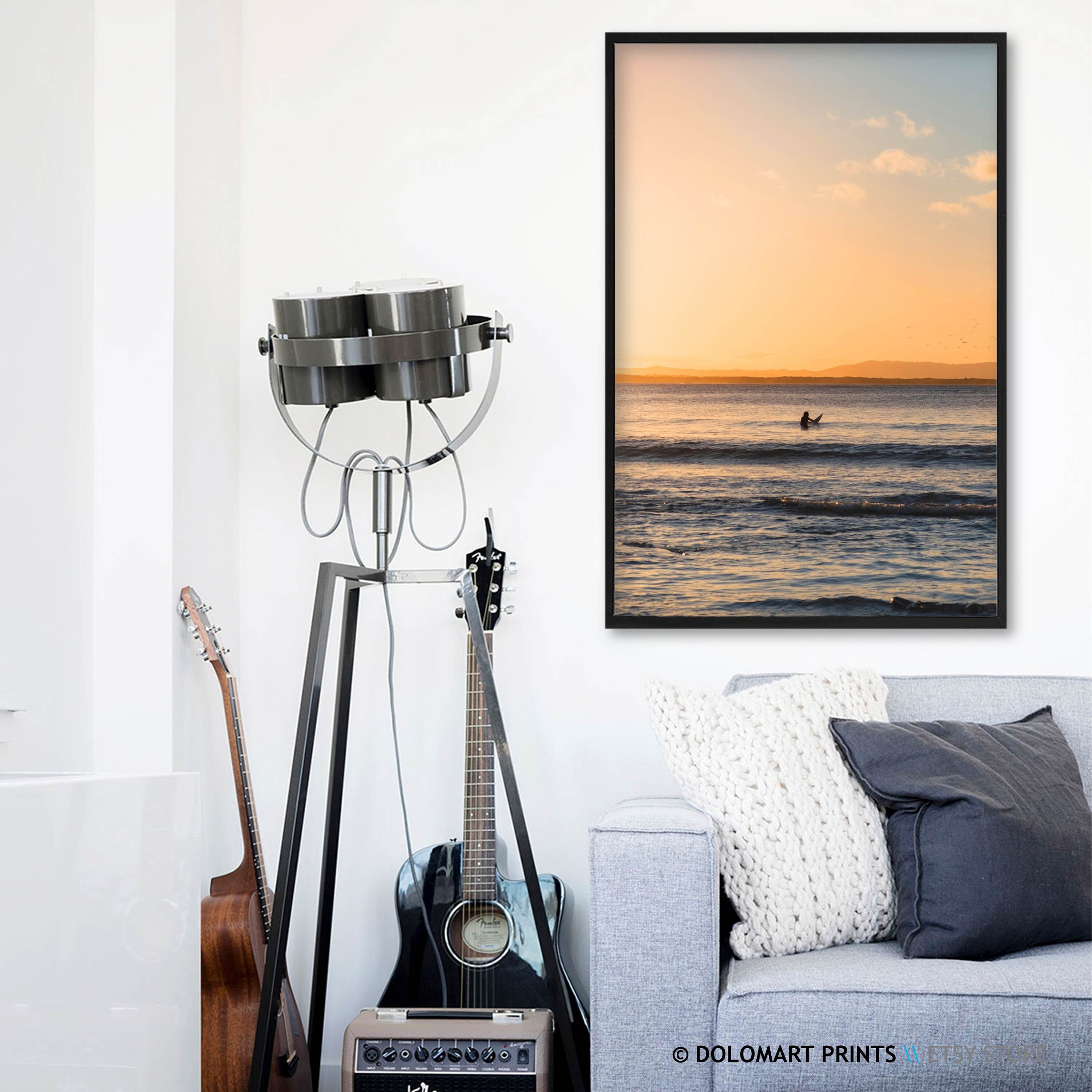 Set of 2 Beach Prints Modern Bedroom Wall Art Set Surf Etsy