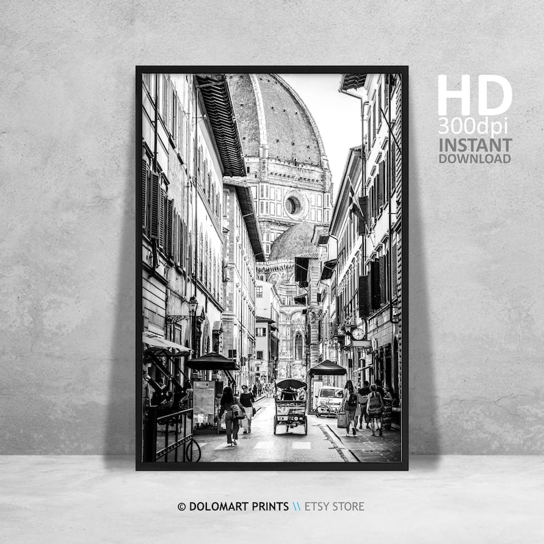 Impressão fotográfica da arquitetura de Florença, pôster de viagem para a Itália (download digital) imagem 2