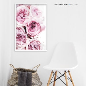 Pink Peonies Floral Photography Print, Minimalist Decor (Digital Download) image 5