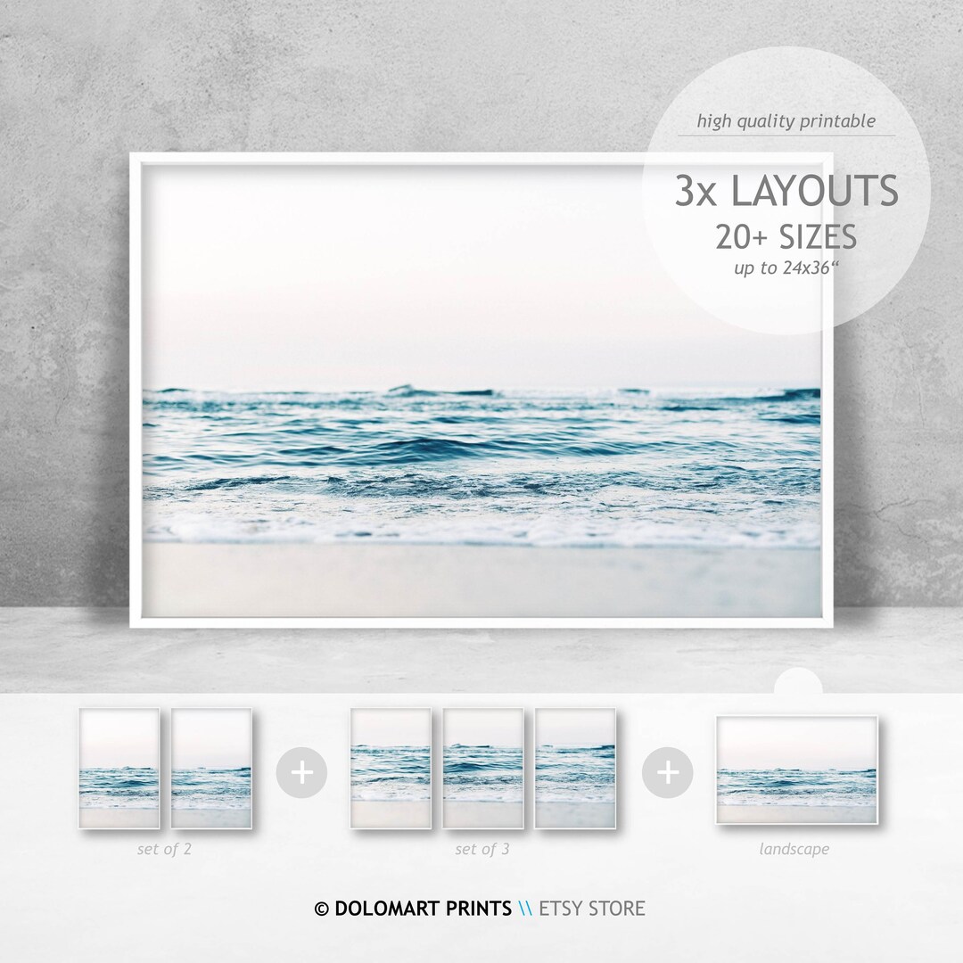 Beach Wall Art Print, Printable Ocean Print, Coastal Photography ...