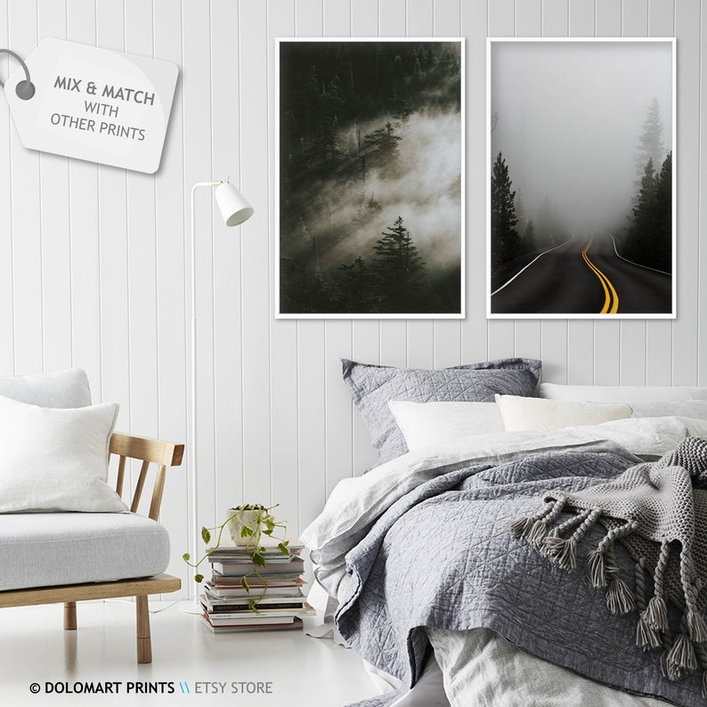 Misty Forest Print, Nordic Landscape Photography (Digital Download) image 6