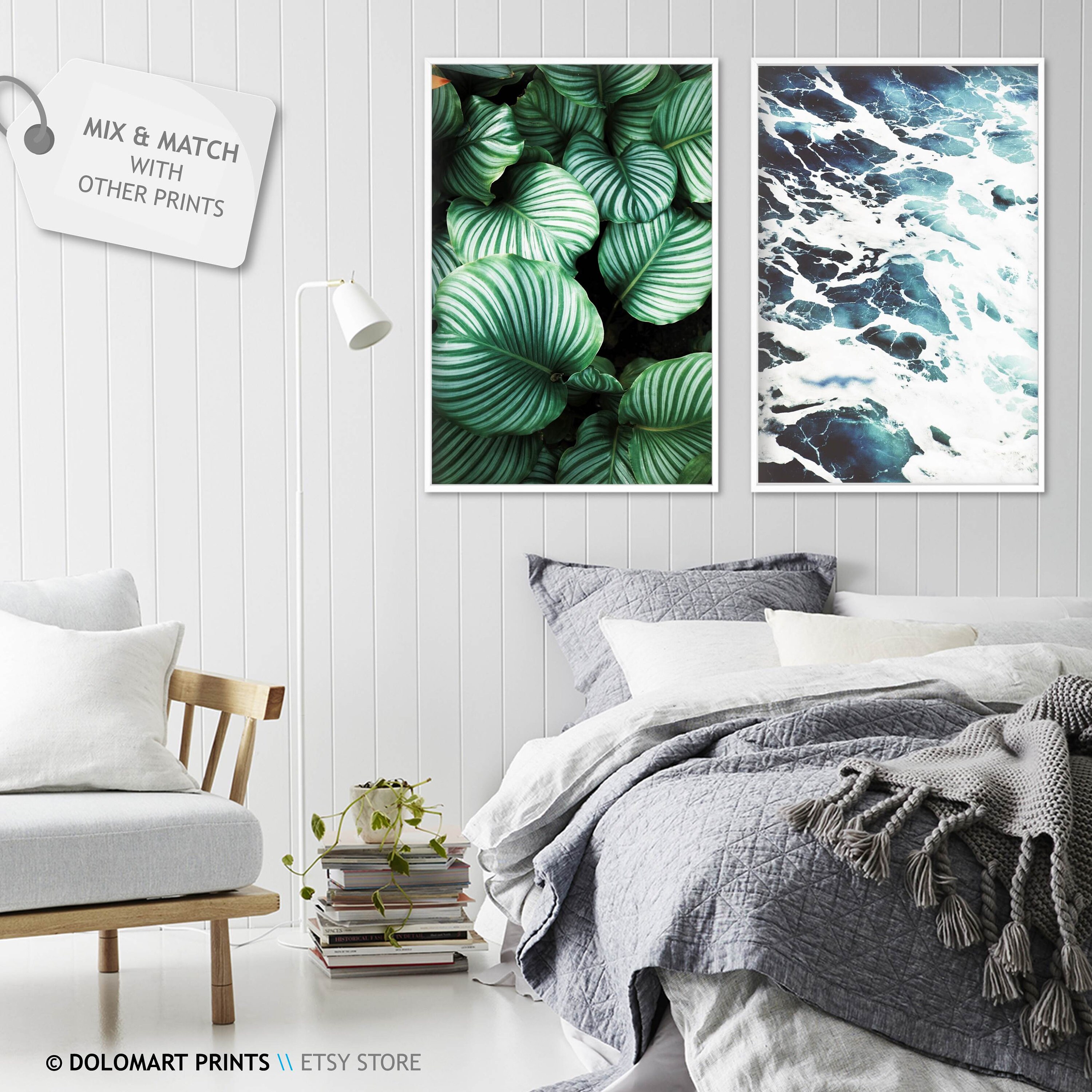 Modern Beach Wall Art Coastal Wall Decor Scandinavian Art Etsy