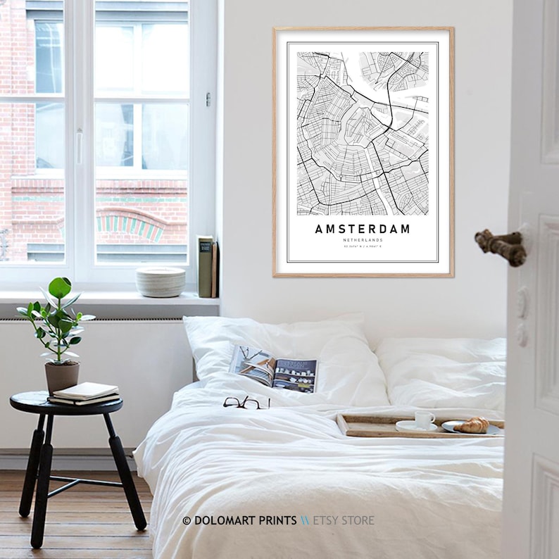 Amsterdam Printable Maps Map of Amsterdam High Resolution - Etsy