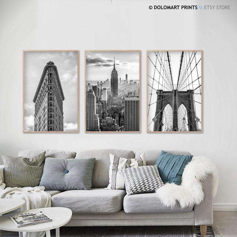 New York Prints New York Black and White Photo Prints Set of Etsy Canada