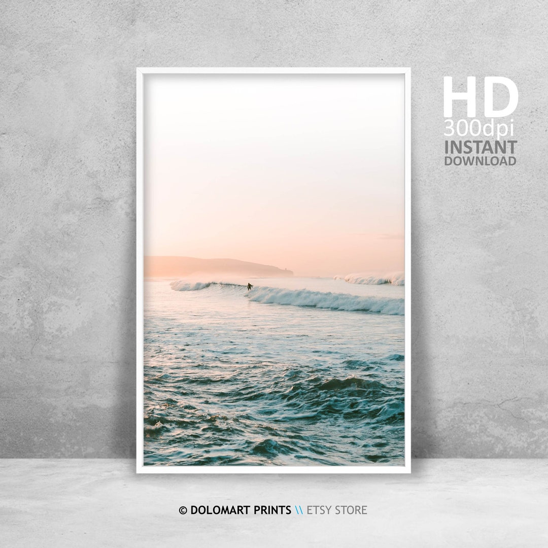 Surf Print Beach Coastal Wall Art Ocean Photography Etsy