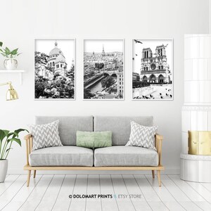 Paris Architecture Prints, Black and White Photography Set (Digital Download) image 2
