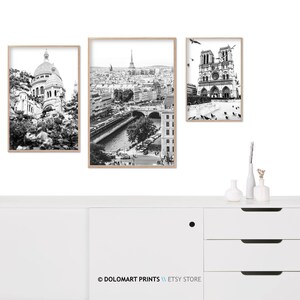 Paris Architecture Prints, Black and White Photography Set (Digital Download) image 5