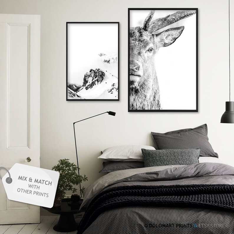 Deer Portrait Print, Wilderness Photography, Animal Poster (Digital Download) image 5