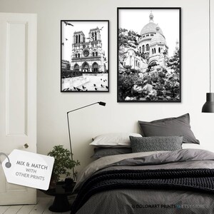 Paris Architecture Print, Black and White Photography, Eiffel Tower (Digital Download) image 5