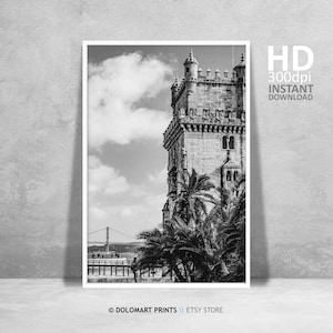 Lisbon Street Phorography Print, Digital Download, Black And White Lisbon Poster, Black and White Photography, Lisbon Portugal Printable Art
