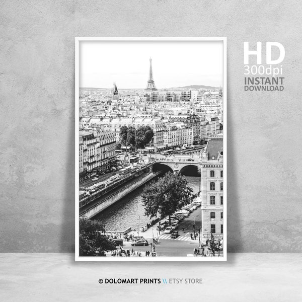 Paris Architecture Print, Paris Wall Art, Paris Travel Poster, Black And White Photography, Paris Architecture Photography, Instant Download