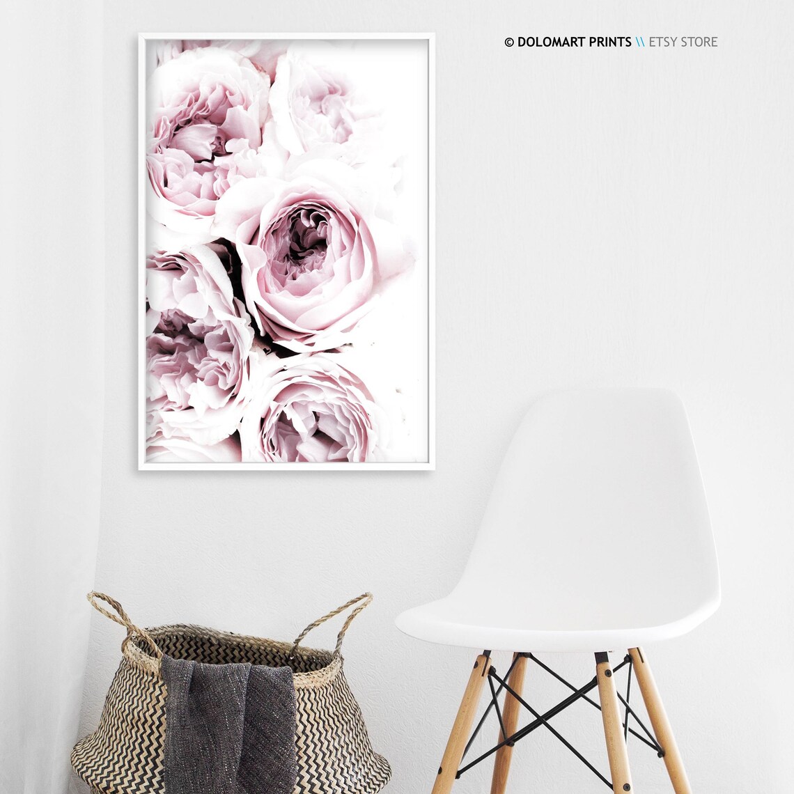 Blush Pink Peony Print, Rose Wall Art, Peonie Printable, Floral Room ...