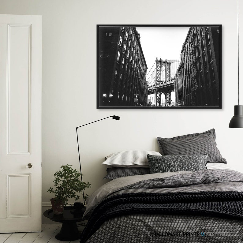 Brooklyn Bridge Black and White Photo, New York City Wall Art (digital ...