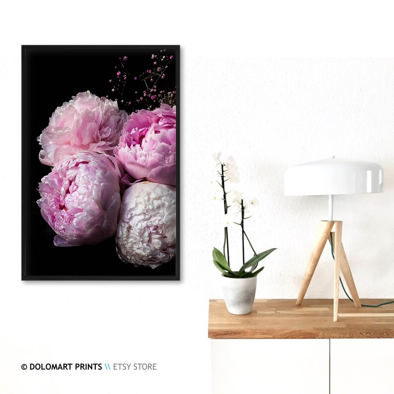 Pink Peonies Art Print, Floral Photography (Digital Download) image 8
