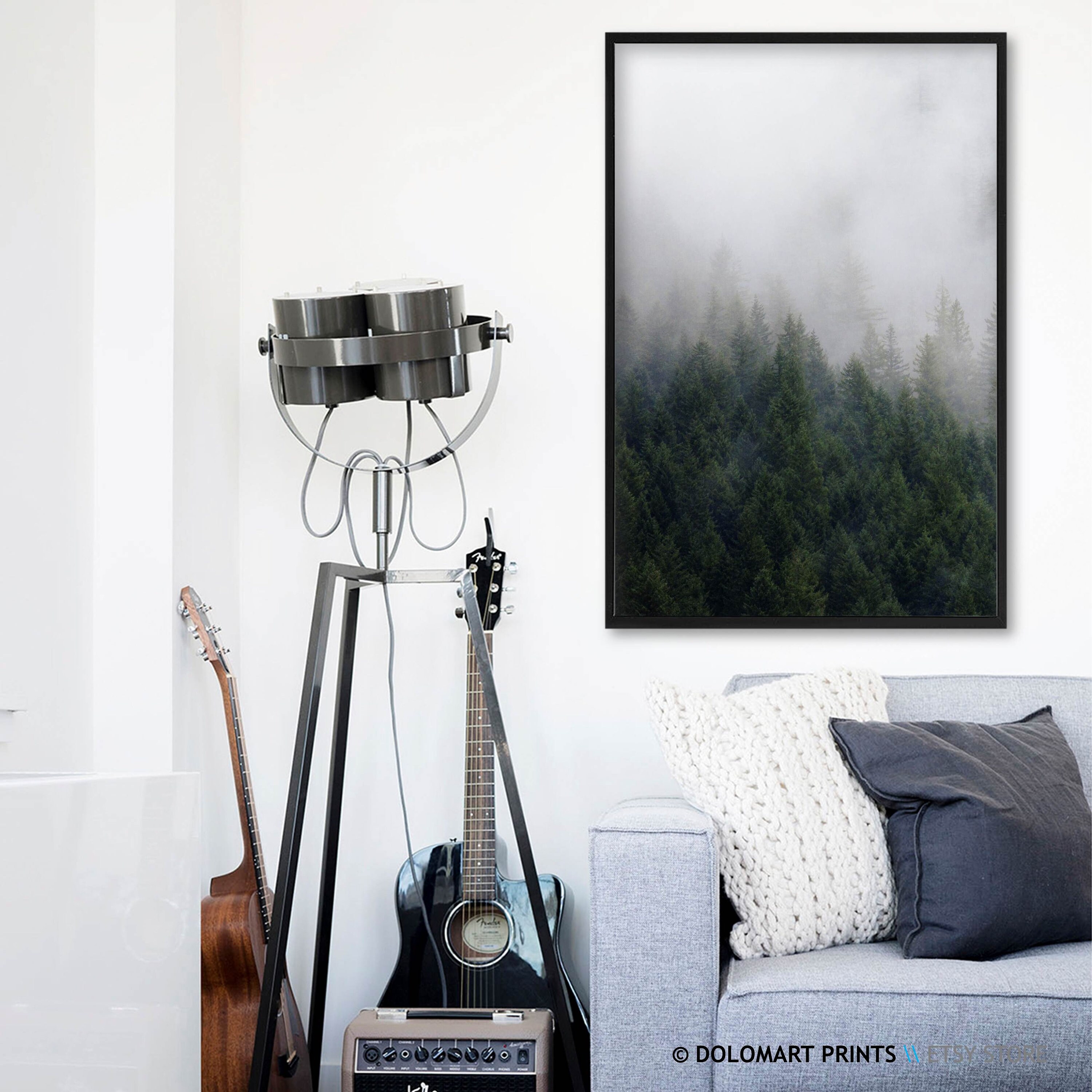 Modern Mountain Art Set of 3 Prints Forest Mountain Poster Art Etsy