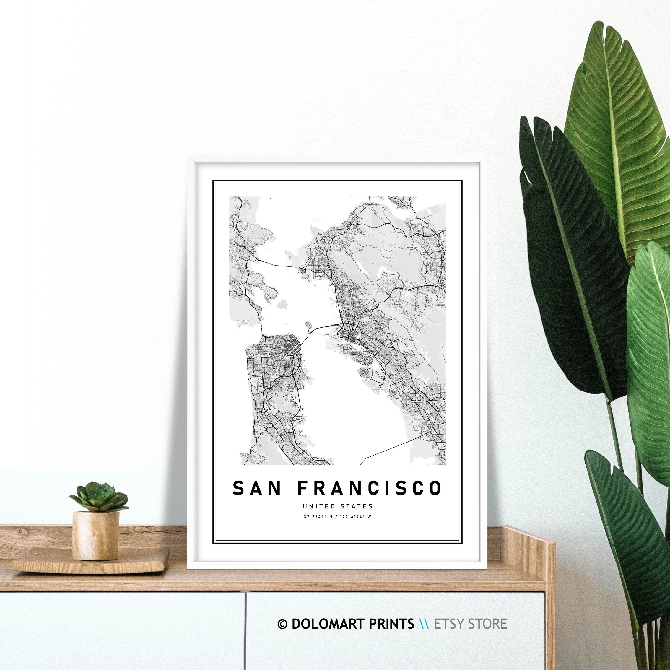 San Francisco Map Print California Map San Francisco Map - Etsy