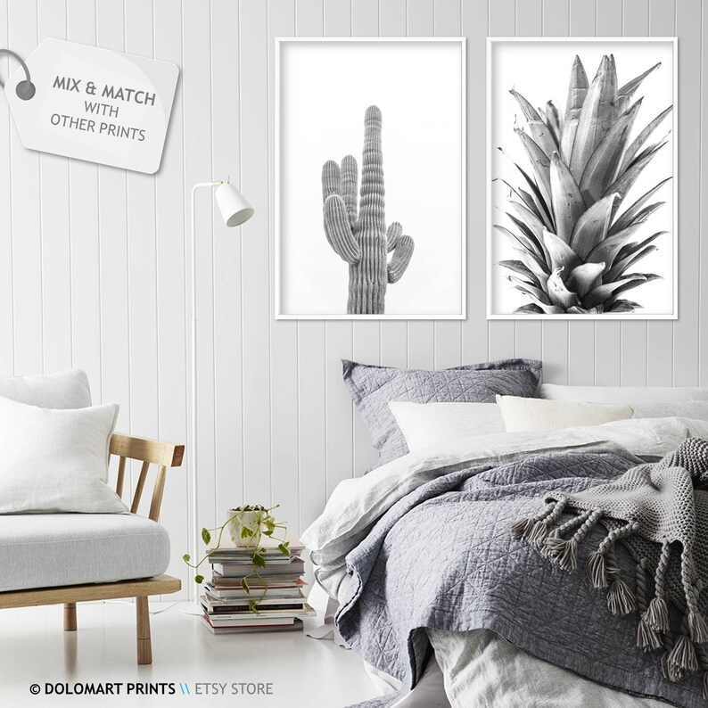 Cactus Wall Art Rustic Printable Wall Art Succulent Print Etsy