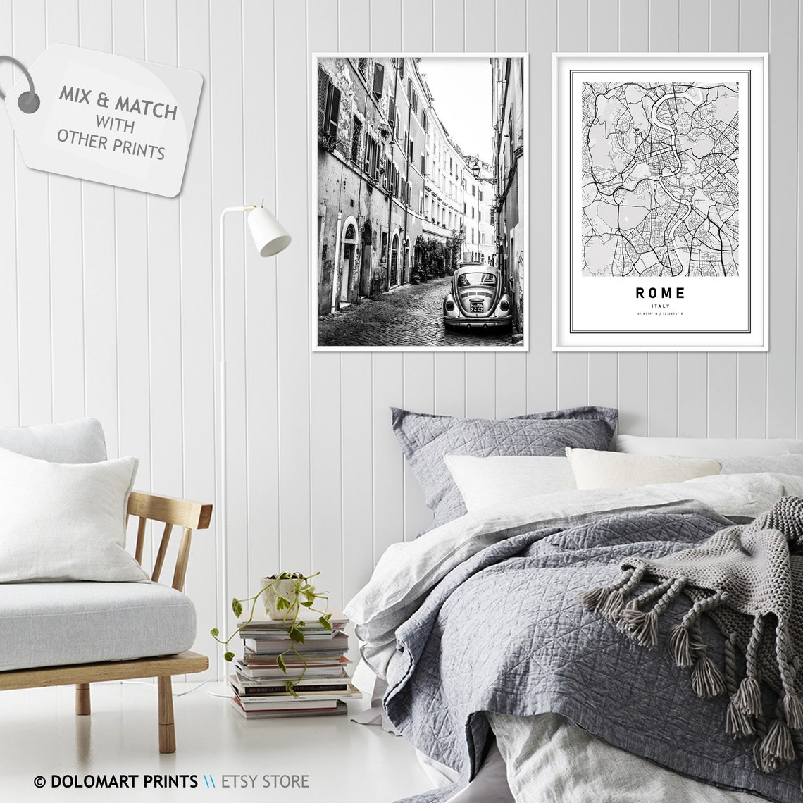 Rome Italy Printable Maps Map of Rome High Resolution | Etsy Canada