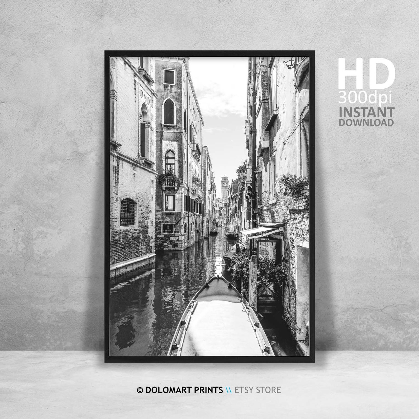 Black and White Venice Architecture Print Venice Print | Etsy