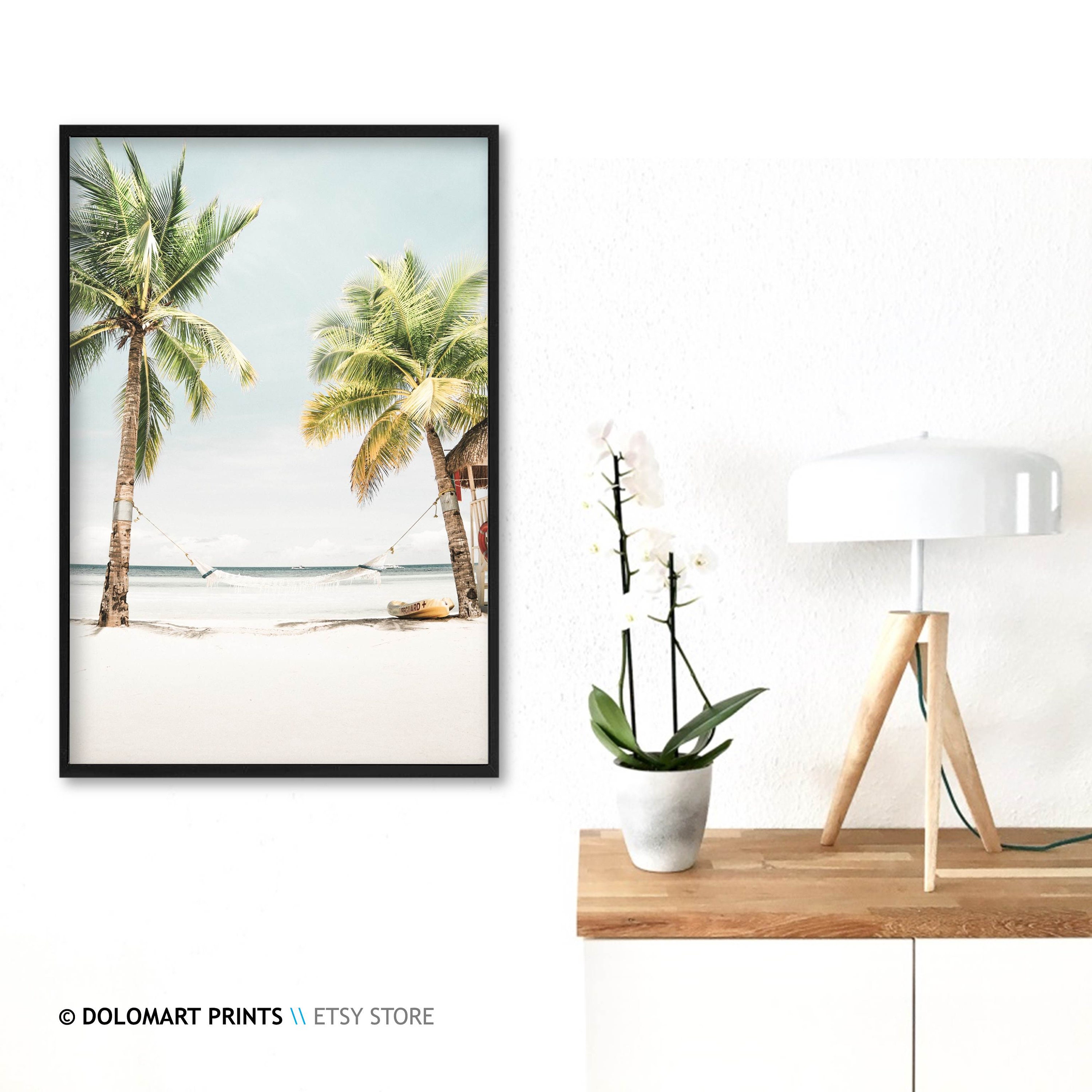 Beach Photography Print Tropical Wall Art Palm Tree Print Etsy