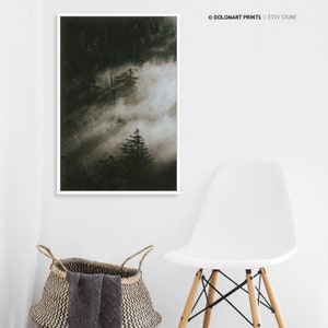 Misty Forest Print, Nordic Landscape Photography (Digital Download) image 4