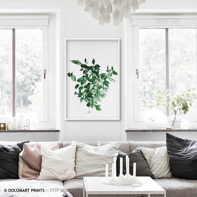 Set of 3 Prints Greenery Wall Art Bundle Tropical Botanic - Etsy