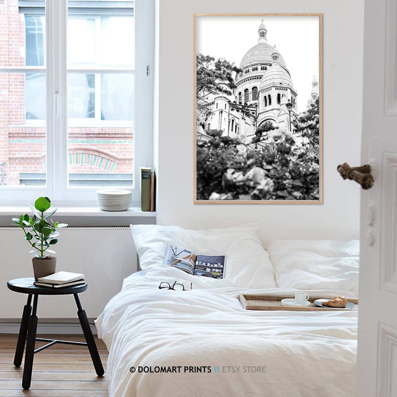 Paris Architecture Print, Black and White Photography, Eiffel Tower (Digital Download) image 7