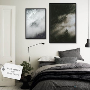 Misty Forest Print, Nordic Landscape Photography (Digital Download) image 5
