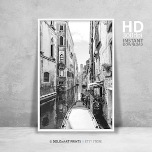 Black and White Venice Architecture Print, Venice Print, Venice Wall Art, Venice Photography, Italy Travel Poster, Italy Venice Art Print