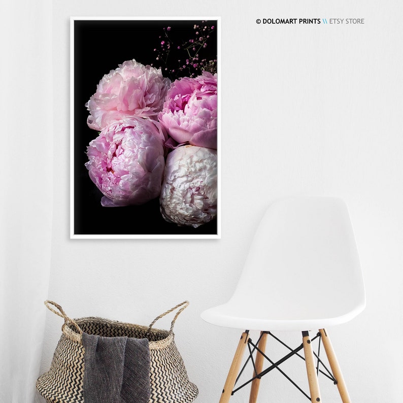 Pink Peonies Art Print, Floral Photography (Digital Download) image 4