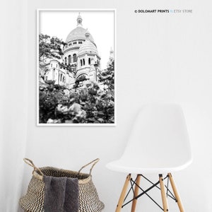Paris Architecture Print, Black and White Photography, Eiffel Tower (Digital Download) image 4