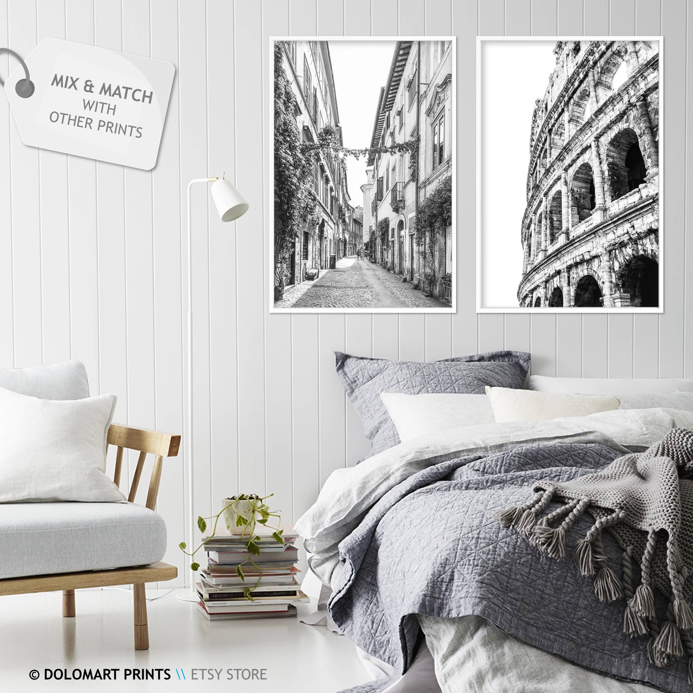 Rome Architecture Print, Rome Wall Art, Italy Travel Poster, Black and ...