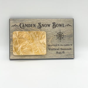 Camden Snow Bowl 3D Arte topográfico tallado en montaña