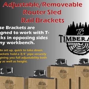 Adjustable Router Sled Rail Bracket System Plans