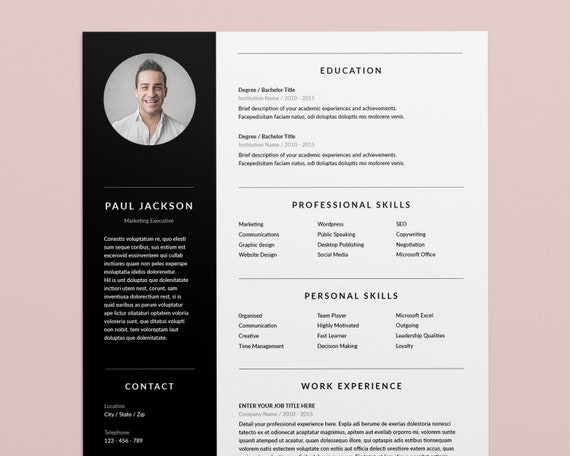 Creative Resume Template Resume Template Instant Download Resume Templates Modern Resume Template Cv Template Cv Template Word
