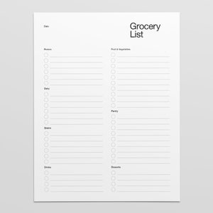 Grocery List Meal Planner Meal Planner Printable Shopping List Daily ...