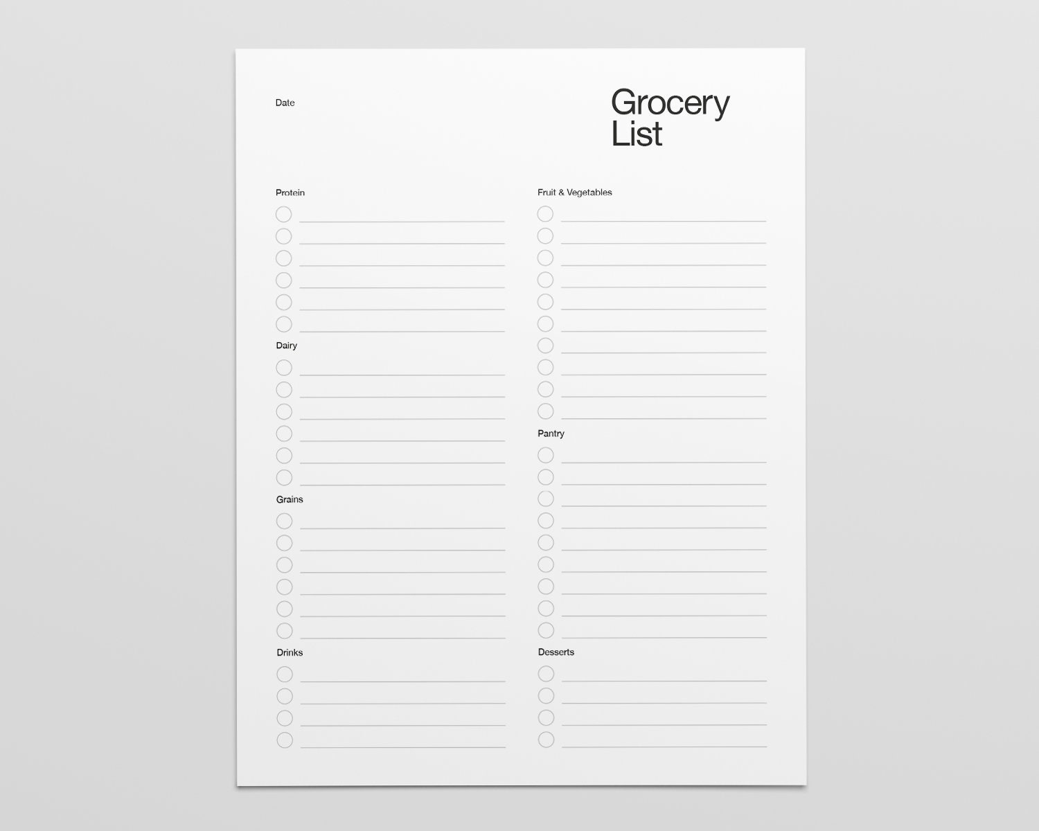 Grocery List Meal Planner Meal Planner Printable Shopping List Daily ...