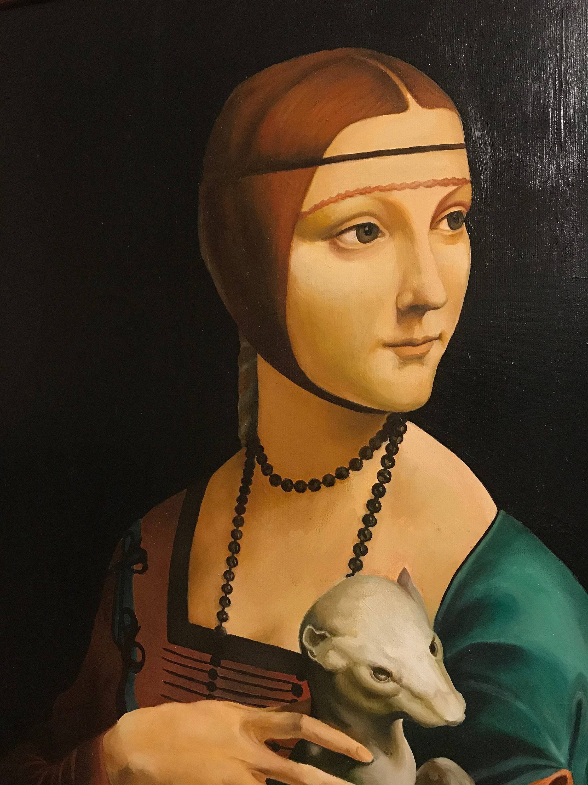 Lady With an Ermine Leonardo Da Vinci Reproduction Italian Oil Etsy UK