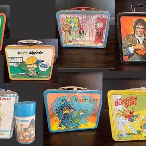 Vintage Brotdosen aus Metall & Kunststoff