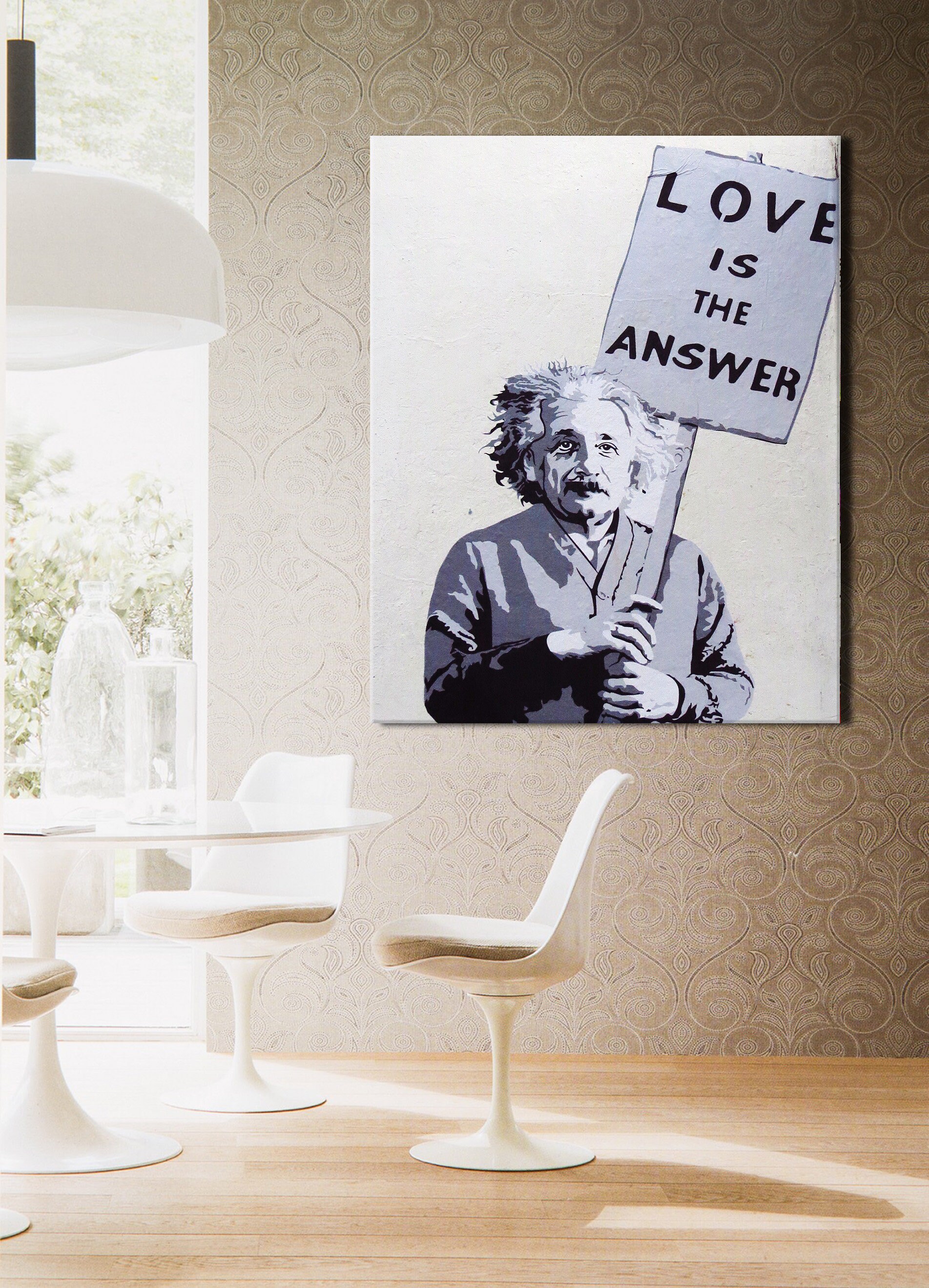 BANKSY banksy love is the answer Wall Art Canvas Extra Large Etsy