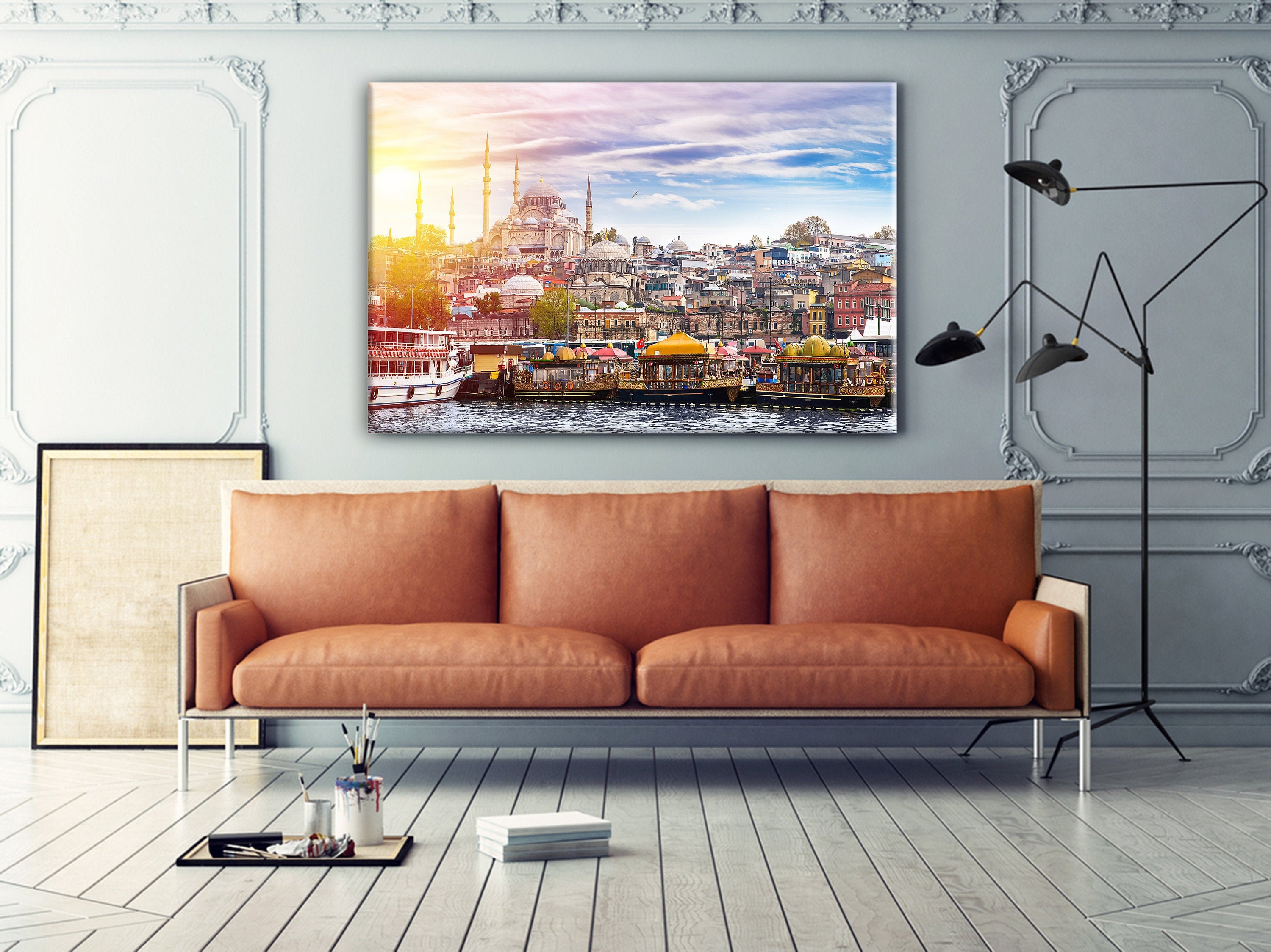 Istanbul Wall art canvas / Istanbul Art / Mosque Sunset Print | Etsy