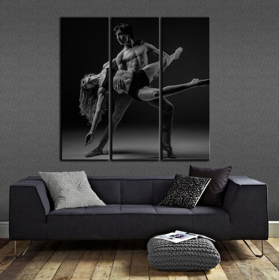 Ballerina And Ballet Art Wall Art Canvas Black And White Etsy