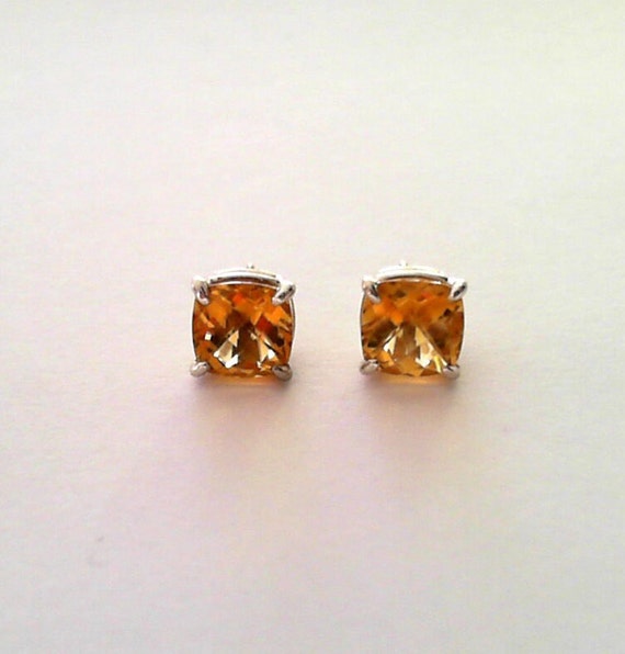 Sterling Silver Citrine Studs