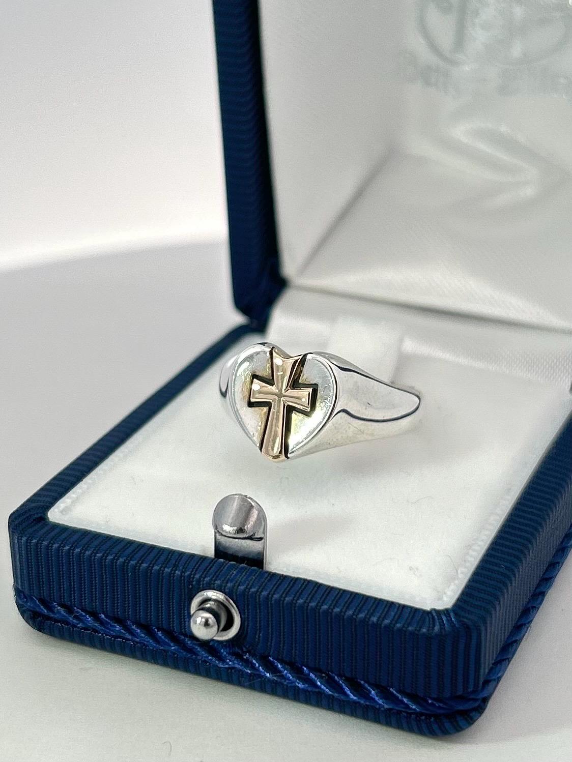 James Avery Heart Cross Ring