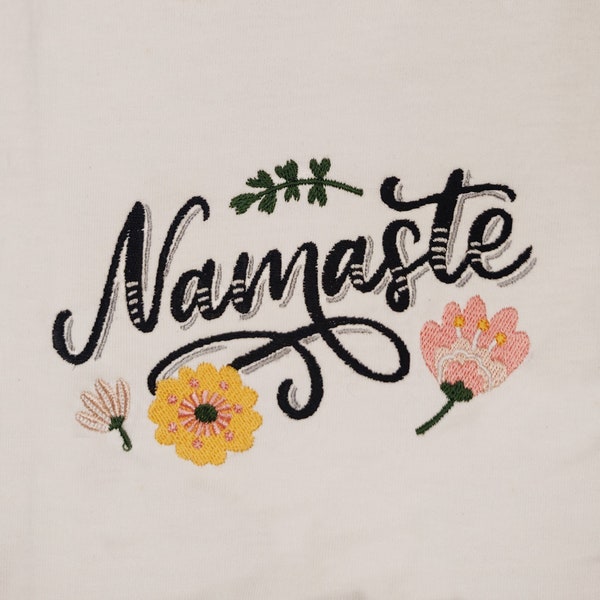 Namaste Floral Embroidery Designs/ Namaste Floral/ Indian Namaste/ Indian Designs/ Authentic Indian Embroidery Designs/ Namaste