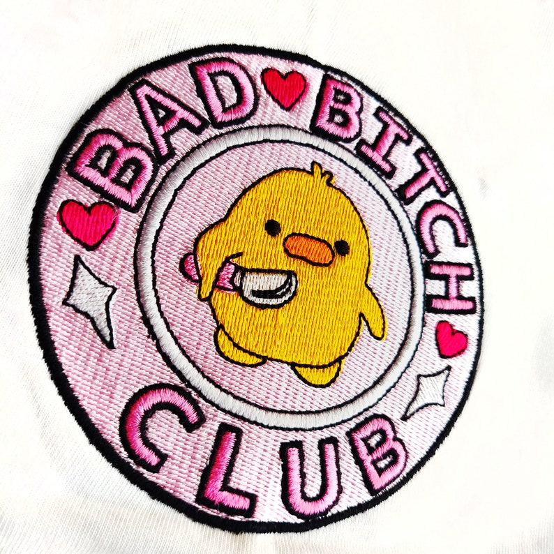 BAD BITCH CLUB Cute Kawaii Embroidery Design for Clubs Events - Etsy
