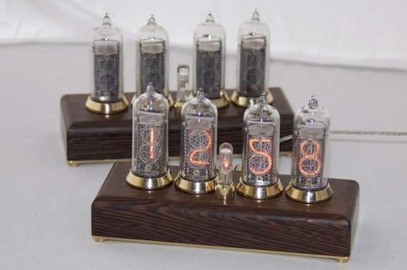 NOS IN-14 Tubes!!! Amazing Vintage!! Fully Assembled Steampunk Nixie Clock